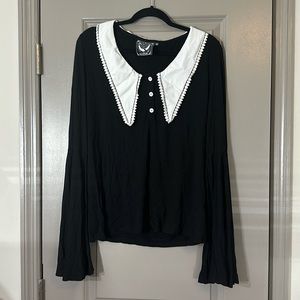 Killstar Collared Belle Sleeve Top 4x